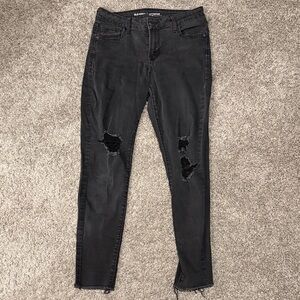 Old Navy Black Ripped Skinny Jeans